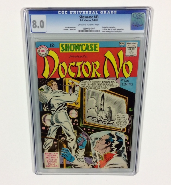 SHOWCASE 43 KEY CGC 80 1st Doctor No 1st DC Silver Movie ComicBond 007 1963