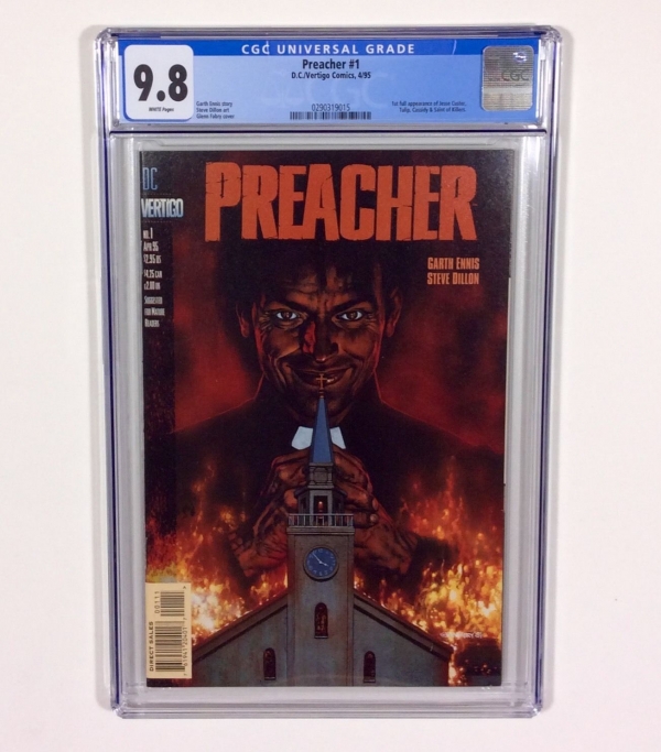 Preacher 1 CGC 98 NMMT WHITE Key 1st Jesse Custer full appearance DC Comics