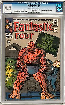 Fantastic Four 51 CGC 94 OWW 2ND Appearance of Wyatt Wingfoot