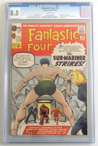 L001 Marvel Comics FANTASTIC FOUR 14 Bondage Cover CGC 85 VF 1963 