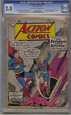 ACTION COMICS 252 CGC 20 OFFWHITE PAGES 1ST SUPERGIRL