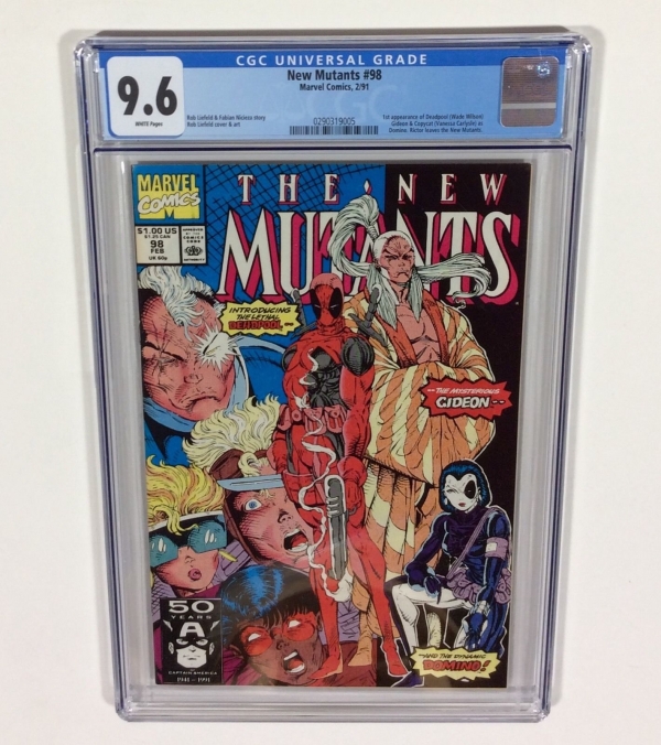New Mutants 98 CGC 96 KEY White Pages 1st Deadpool Feb1991 Marvel Comics