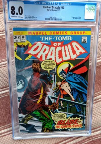 TOMB OF DRACULA 10 CGC 80 1st Appearance of Blade