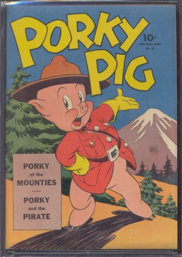 Four COlor 48 Porky Pig CGC 80 Carl Barks Dell Cartoon 