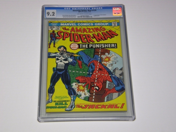 The Amazing SpiderMan 129  CGC 92 Key 1st appearance Punisher  Jackal 1974