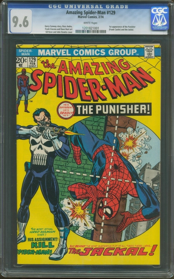 AMAZING SPIDERMAN 129 CGC 96 1st appearance PUNISHERMARVEL KEY 