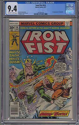 IRON FIST 14 CGC 94 WHITE PAGES 1ST SABRETOOTH