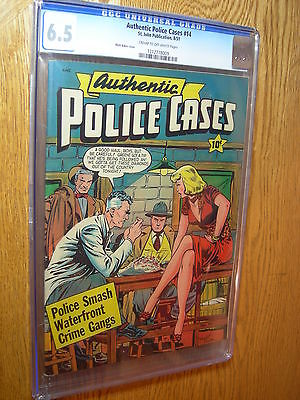 Authentic Police Cases 14 CGC 65 Classic Matt Baker Cover GGA
