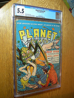 Planet Comics 19 CGC 55 classic spider cover GGA headlights look