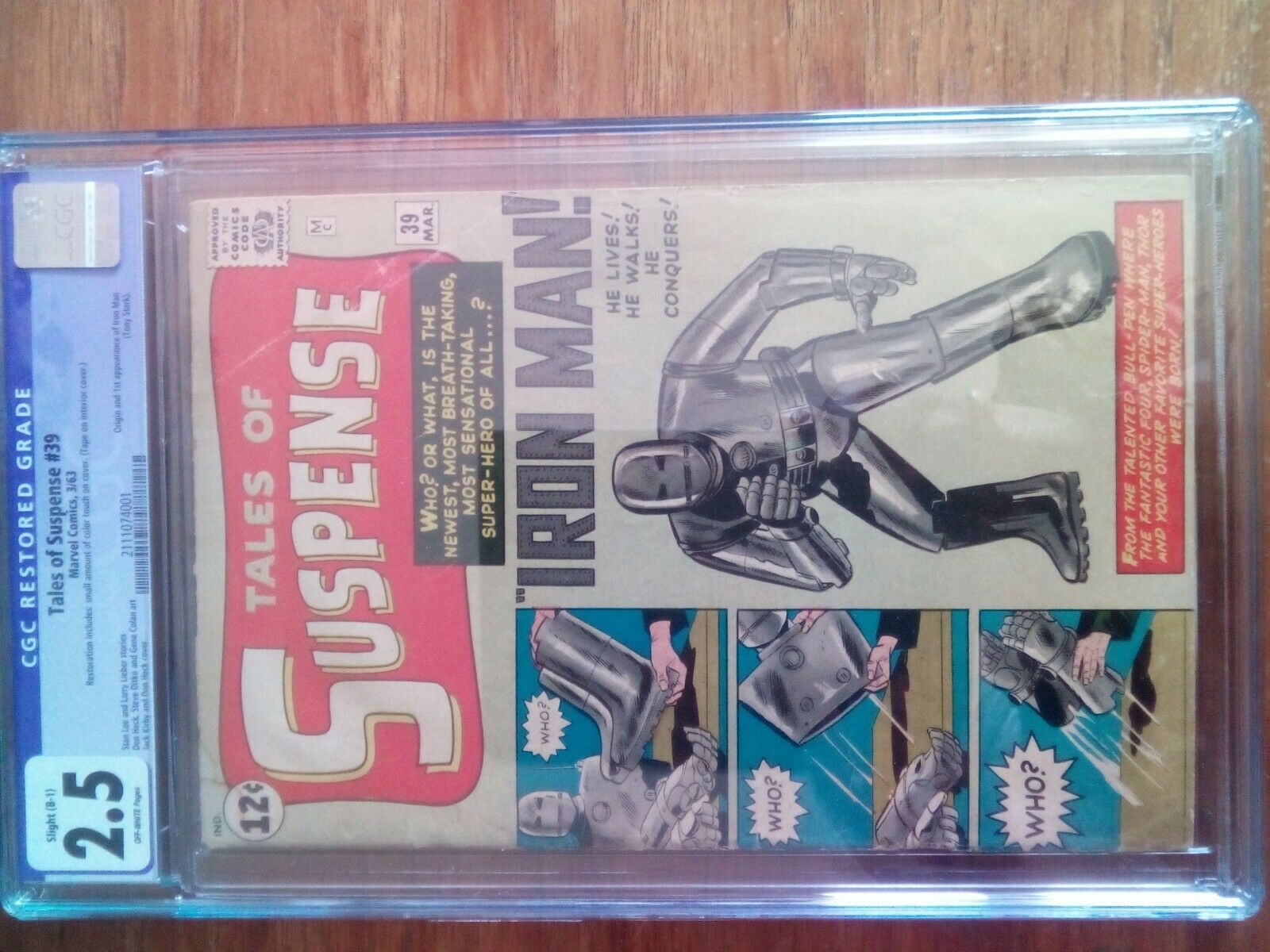 Tales of Suspense 39 CGC 25 Restored B1 1963 Origin  1st Iron Man Tony Stark 