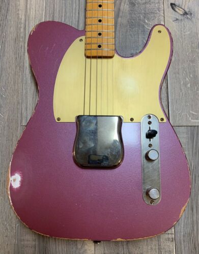 CGC Custom Shop Fender Relic 59 Esquire Aged Burgundy Mist  Tweed Case