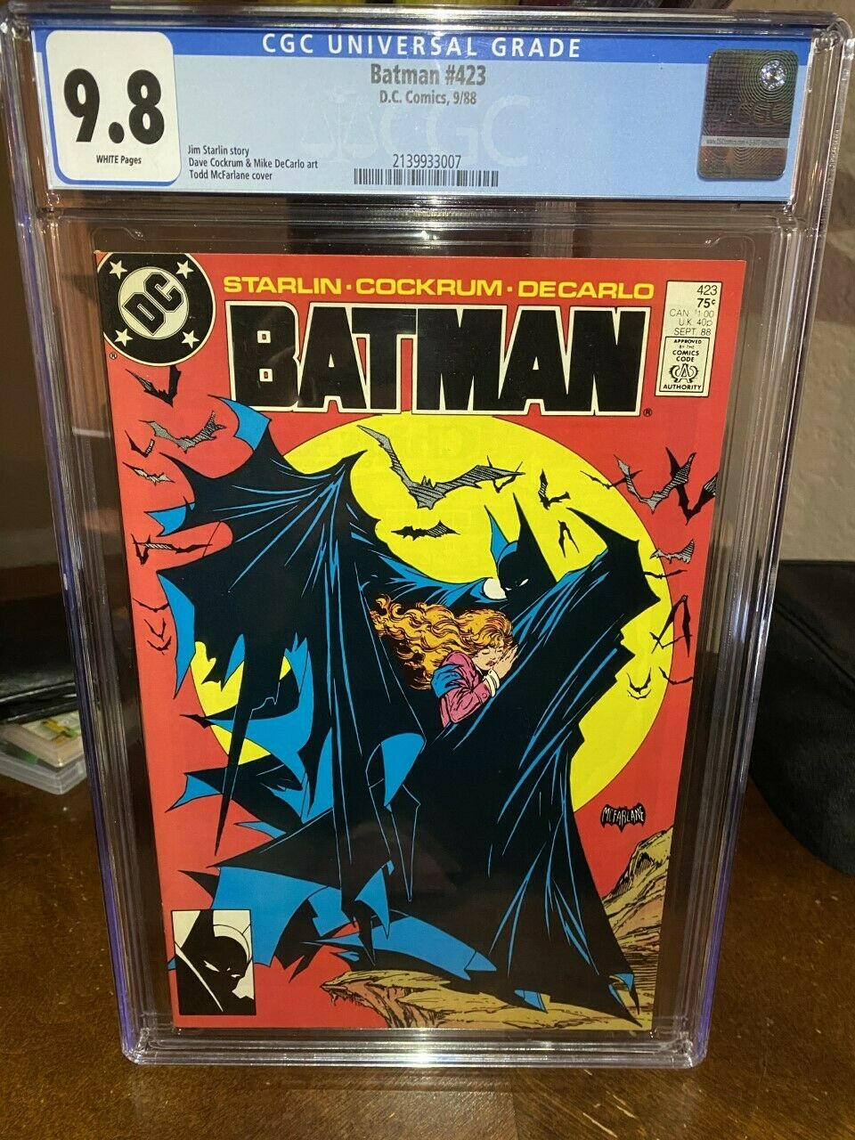 BATMAN 423 CGC 98 WHITE PAGES MCFARLANE DC NO RESERVE STUNNING COPY