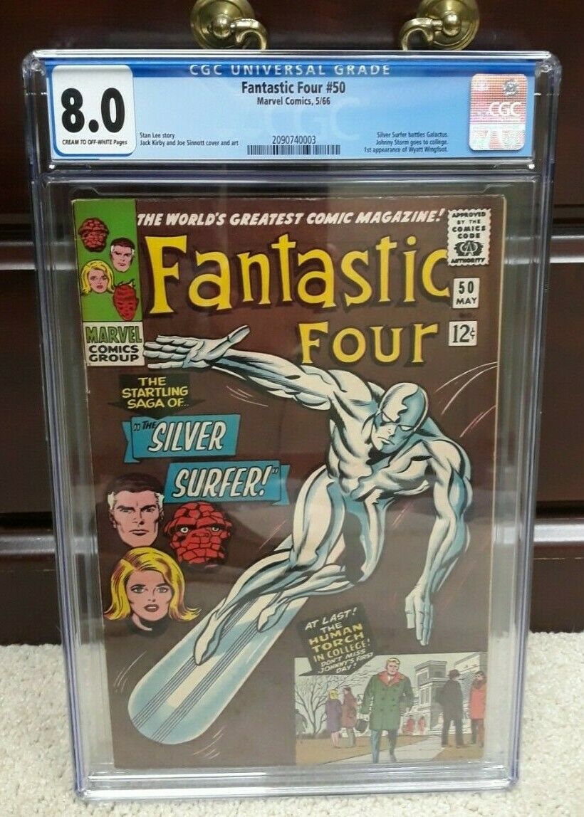 1966 FANTASTIC FOUR SILVER SURFER 50 COMIC BOOK CGC 80 GRADE MARVEL SILVER AGE