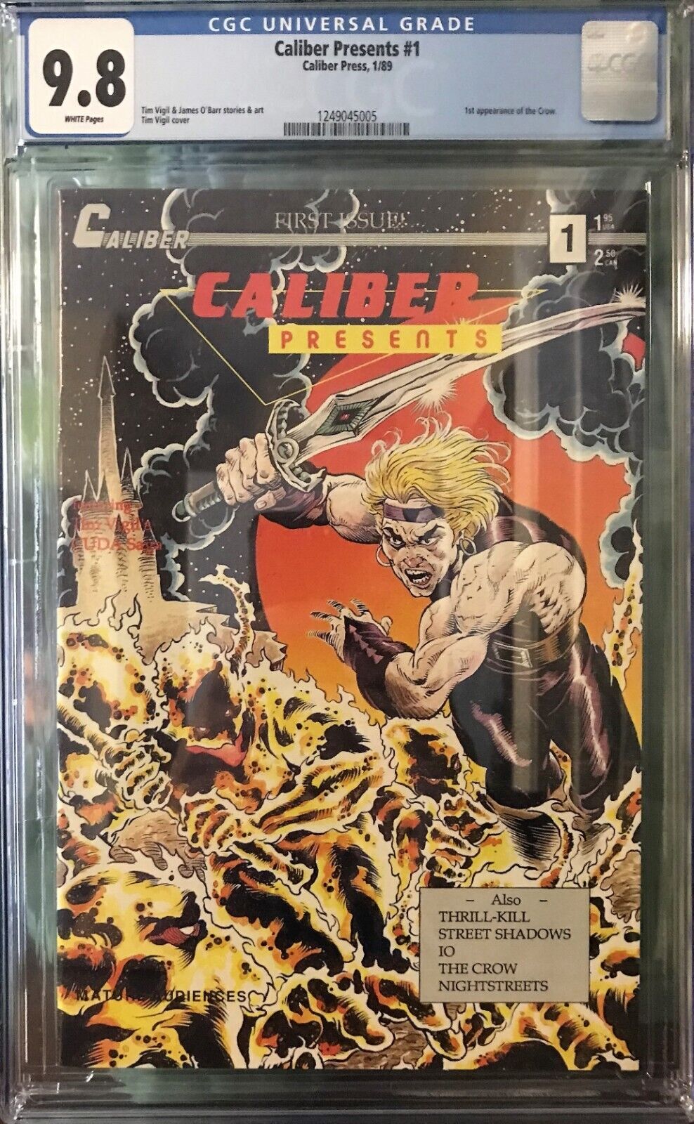 Caliber Presents  1 CGC 98 First appearance of The Crow
