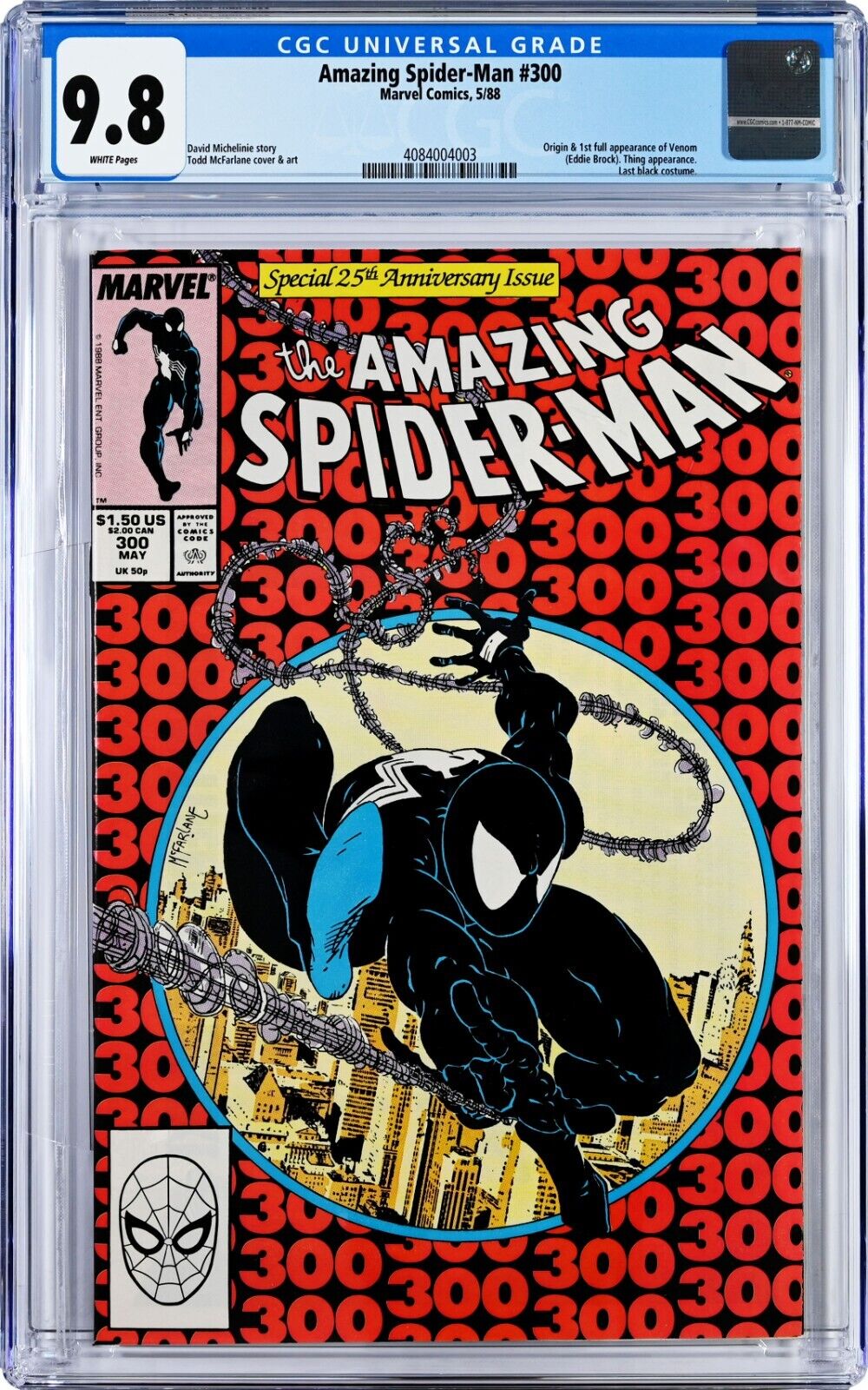 Amazing SpiderMan 300 CGC 98 Venom White Pages