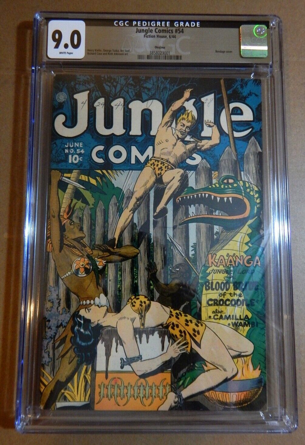  OKAJIMA  Jungle Comics 54 NM 90 CGC  Bondage Torture  Human Sacrifice Cover  