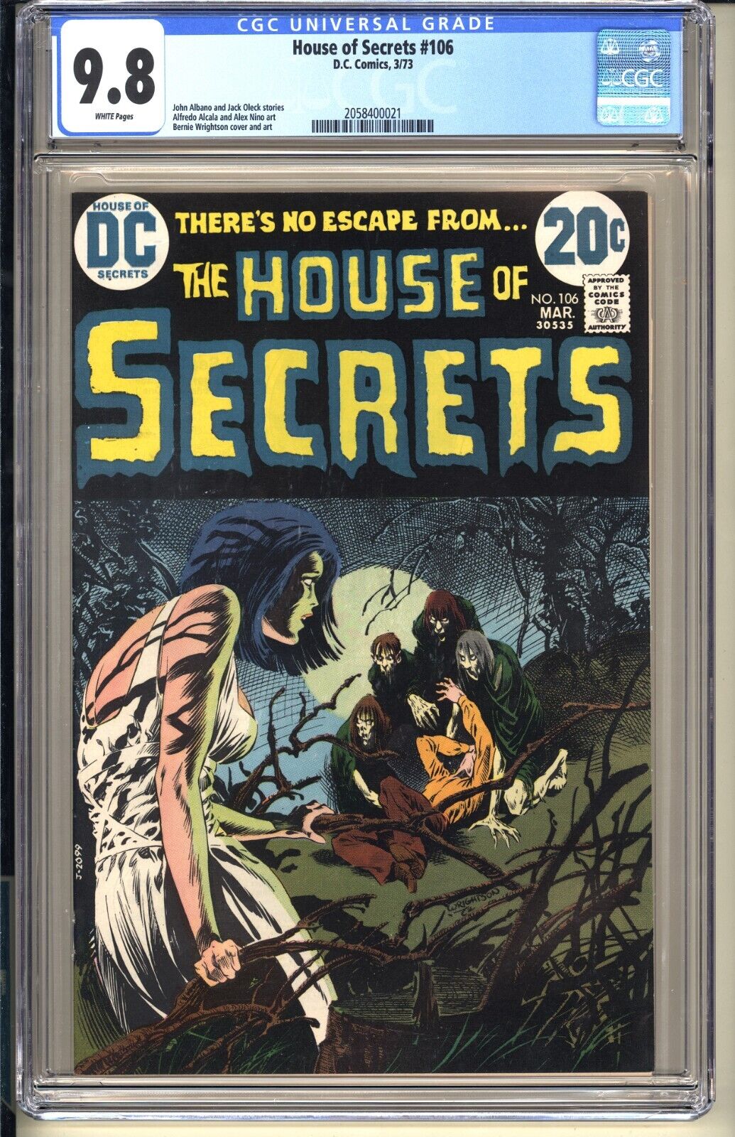 House of Secrets 106  CGC 98 WP NMMT DC Comics 1973 Bernie Wrightson Horror 