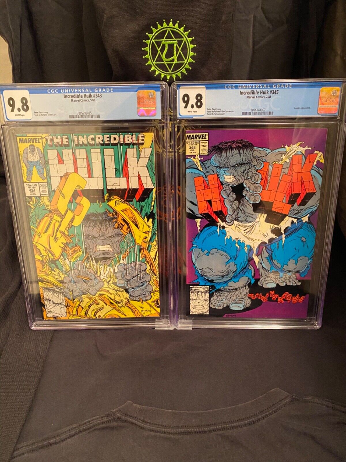 INCREDIBLE HULK 343  345 CGC 98 SET RARE MCFARLANE NO RESERVE