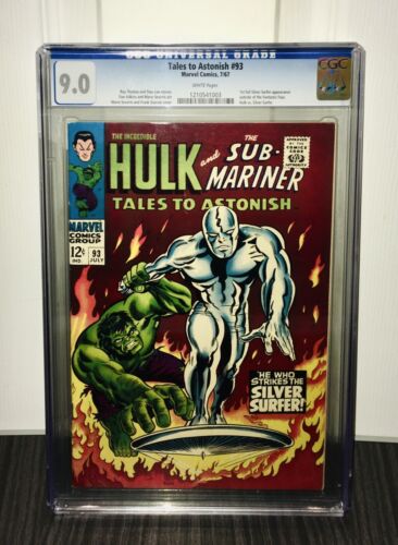 TALES TO ASTONISH 93 1ST SILVER SURFER APPEARANCE OUTSIDE FANTASTIC FOUR CGC 90