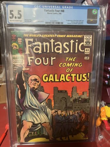 Fantastic Four 48 CGC 55 1st app Galactus Silver Surfer OwW 24hr Sale