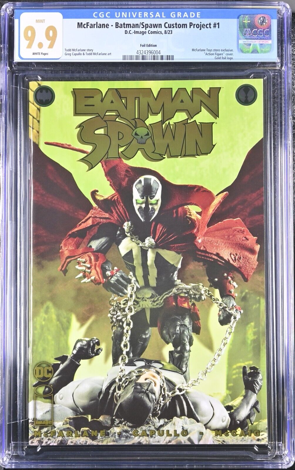 Batman Spawn 1 CGC 99 DC 2023 Not 98  McFarlane SDCC Gold Foil Variant 99