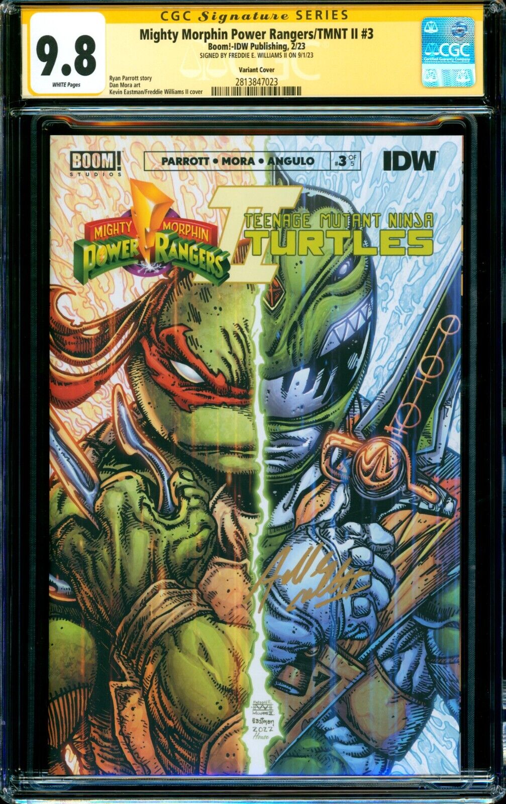 MMPR Teenage Mutant Ninja Turtles II 3 EASTMAN VARIANT CGC SS 98 signed NMMT