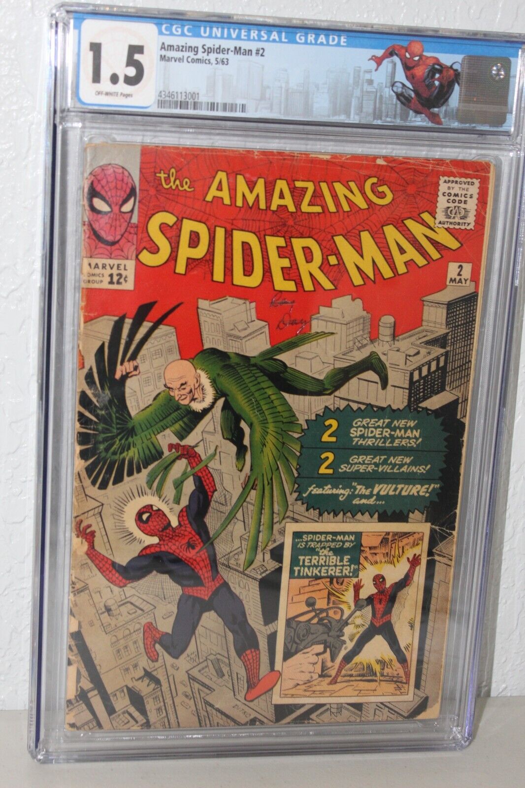 AMAZING SPIDERMAN 2 1963 1ST VULTURE APP Adrian Toomes Off White Pg
