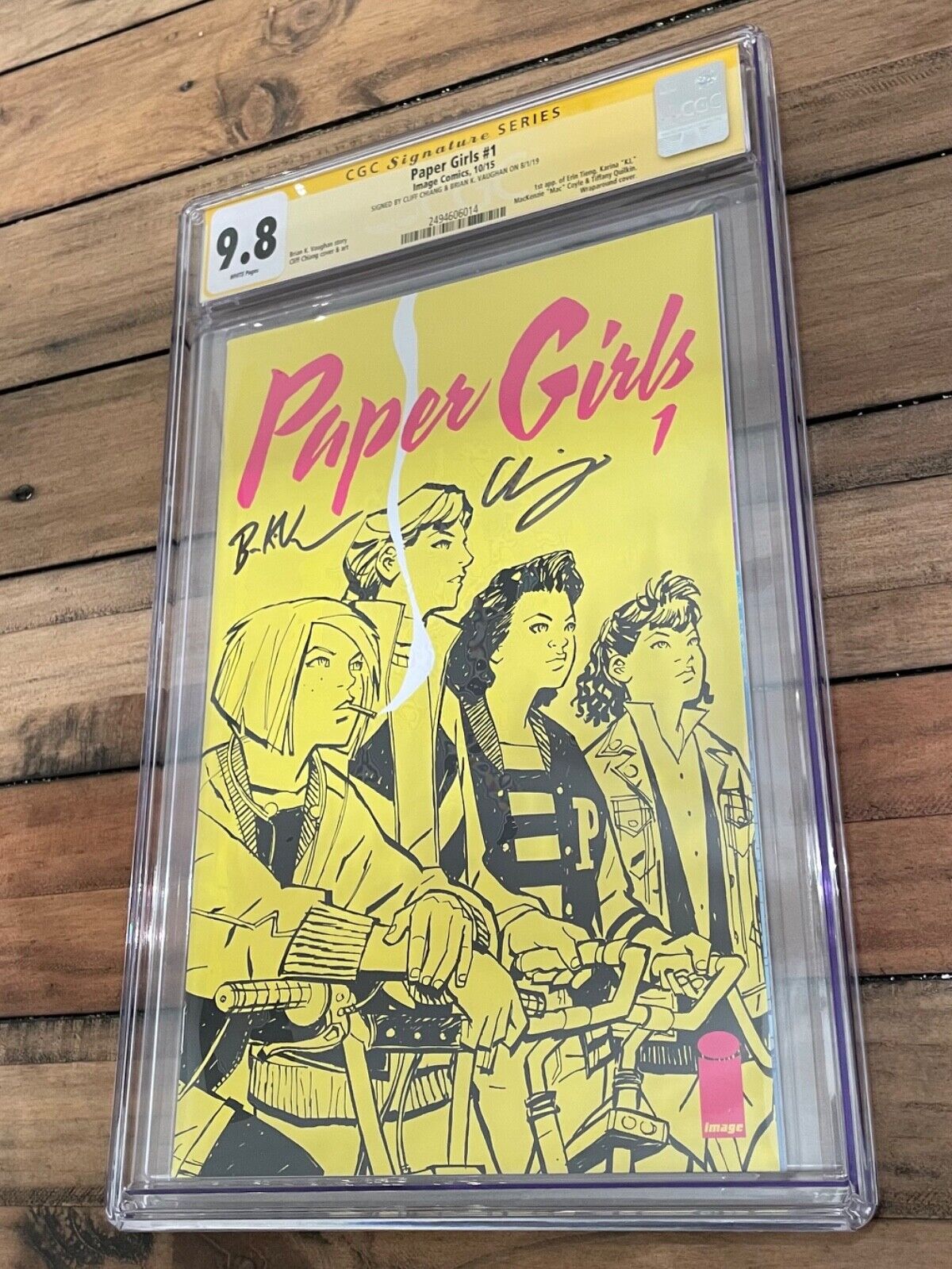 PAPER GIRLS 1 CGC SS 98 SIGNED BY BRIAN K VAUGHN  CLIFF CHIANG AMAZON TV MINT