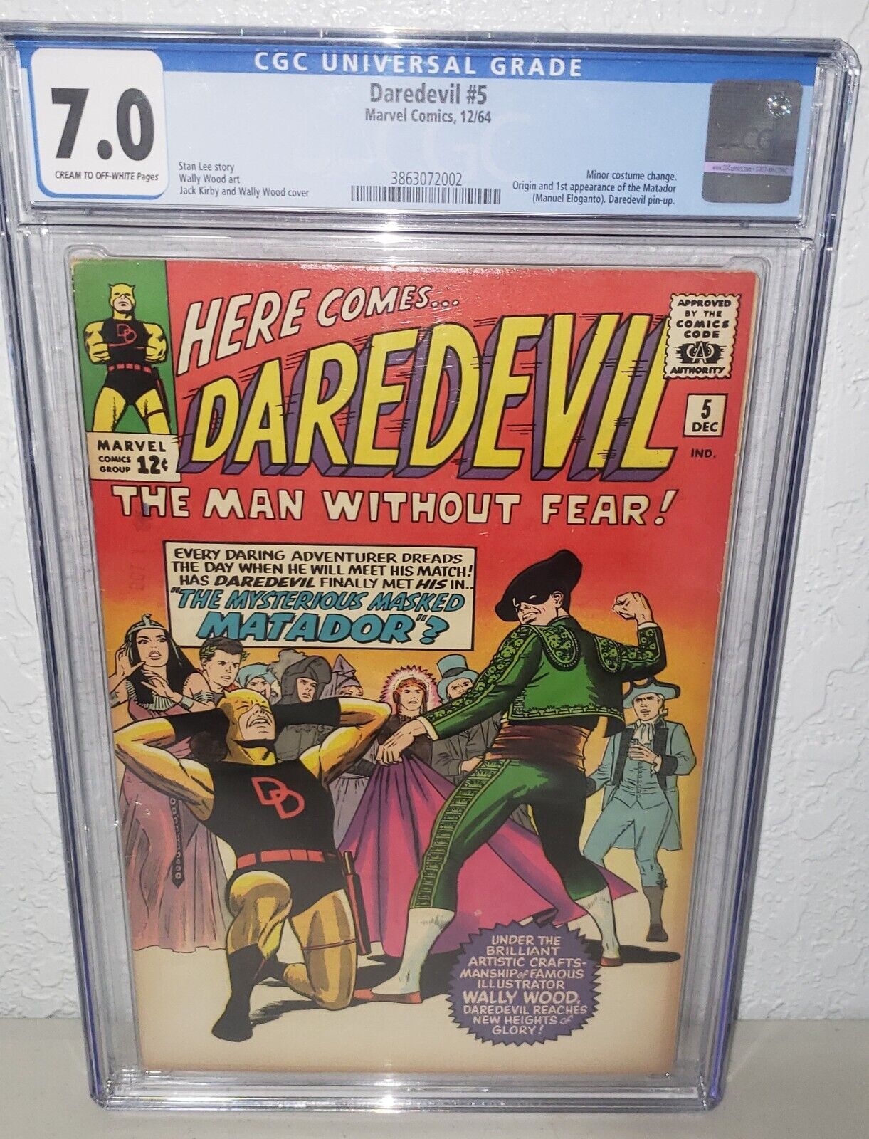 DAREDEVIL 5 CGC 70 1ST MATADOR MANUEL ELOGANTO JACK KIRBY New Daredevil Costume