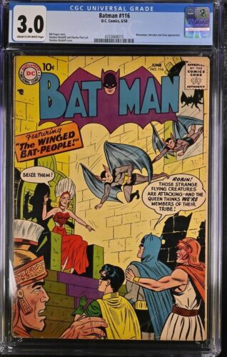 BATMAN 116 CGC 30 Vol 1 1958 New slab The Winged BatPeople SILVER AGE