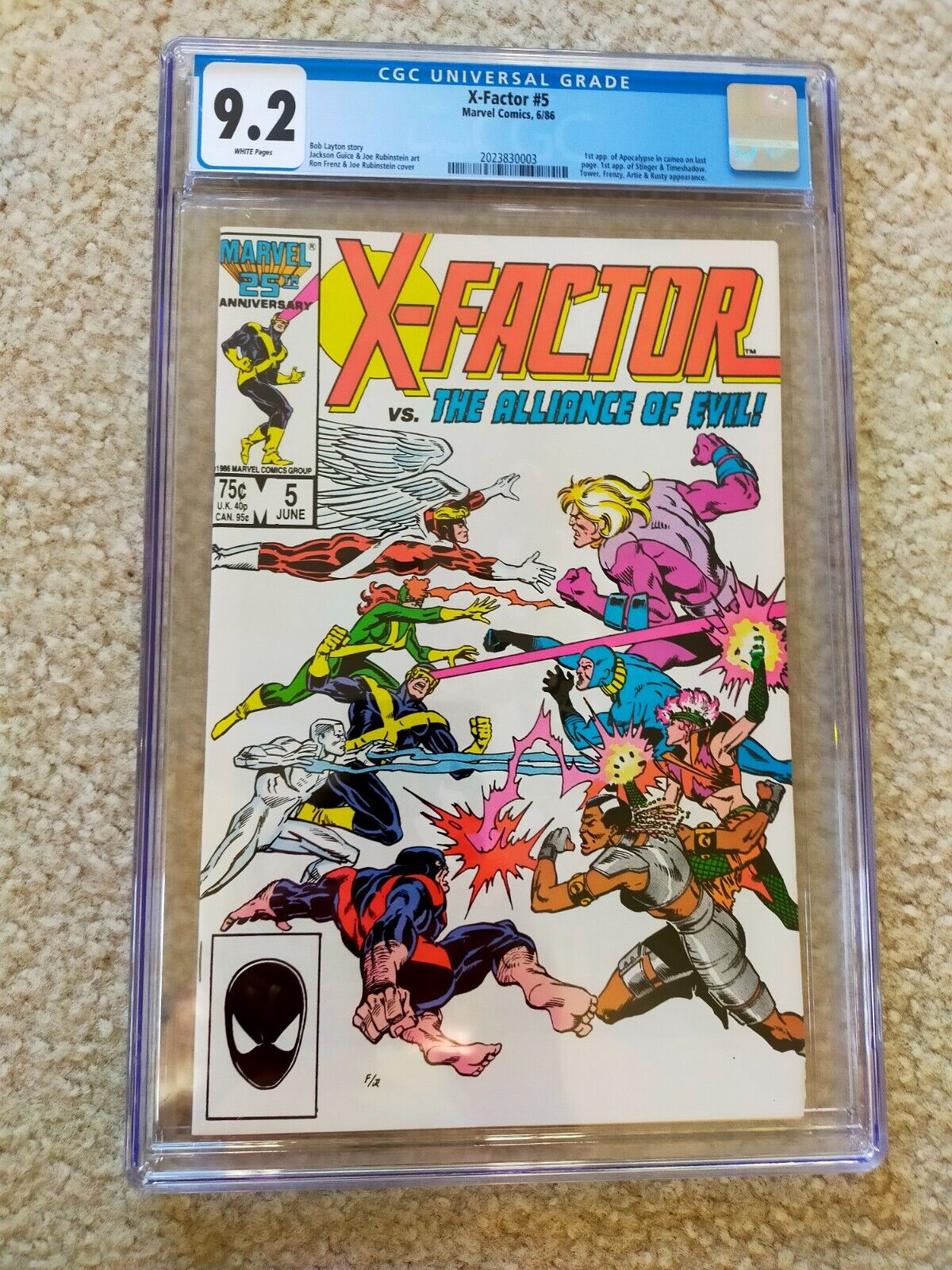 XFactor 5 CGC 92 Cameo of Apocalypse 