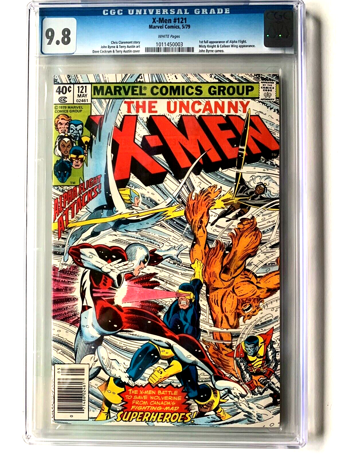 UNCANNY XMEN 121 CGC 98  WHITE PAGES  1ST FULL APPEARANCE ALPHA FLIGHT  1979