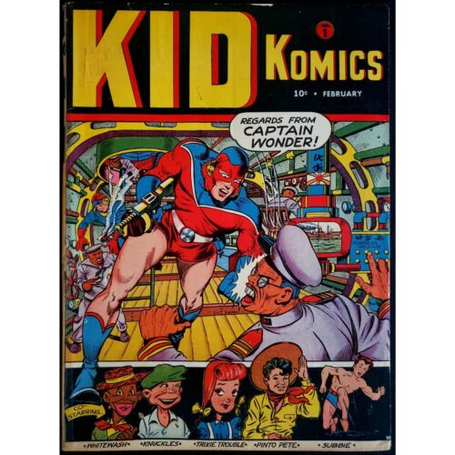 Kid Komics 1  1st App  Origin Of Captain Wonder Tim Mullrooney  Subbie No CGC