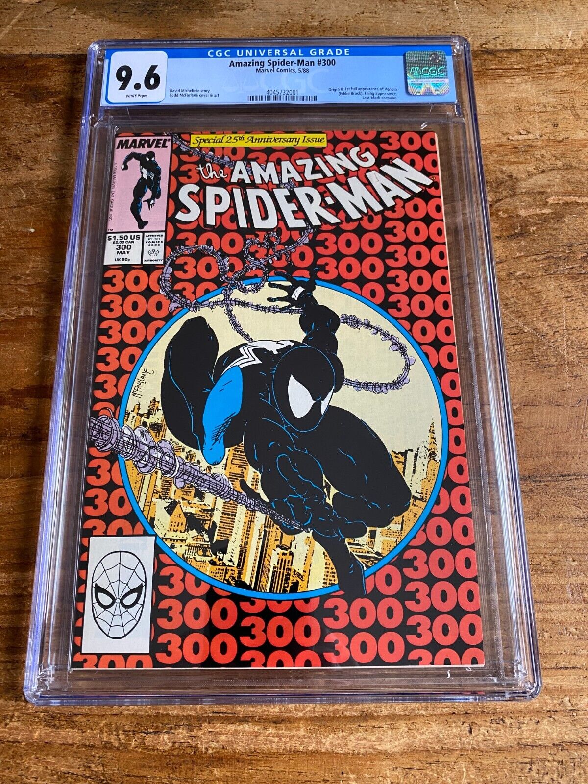 Amazing SpiderMan 300 CGC 96 Marvel 1st Appearance Venom Todd McFarlane 1988