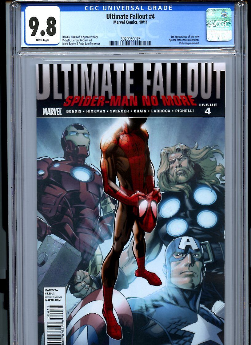 CGC 98 Ultimate Fallout 4 1st Miles Morales 1st Print SpiderMan