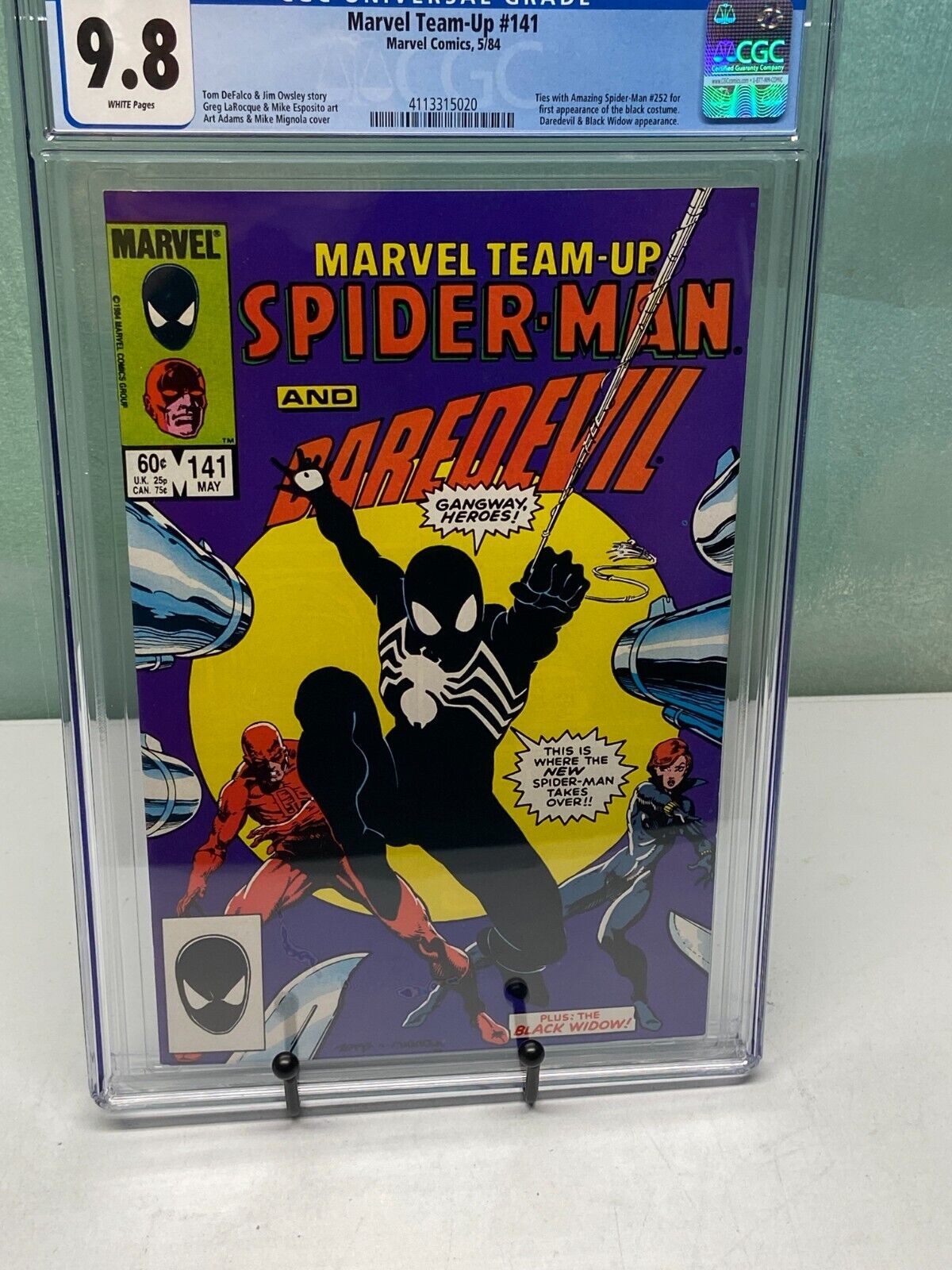 Marvel TeamUp 141 1984 CGC 98 WP 1st Appearance  Black Costume Beautiful