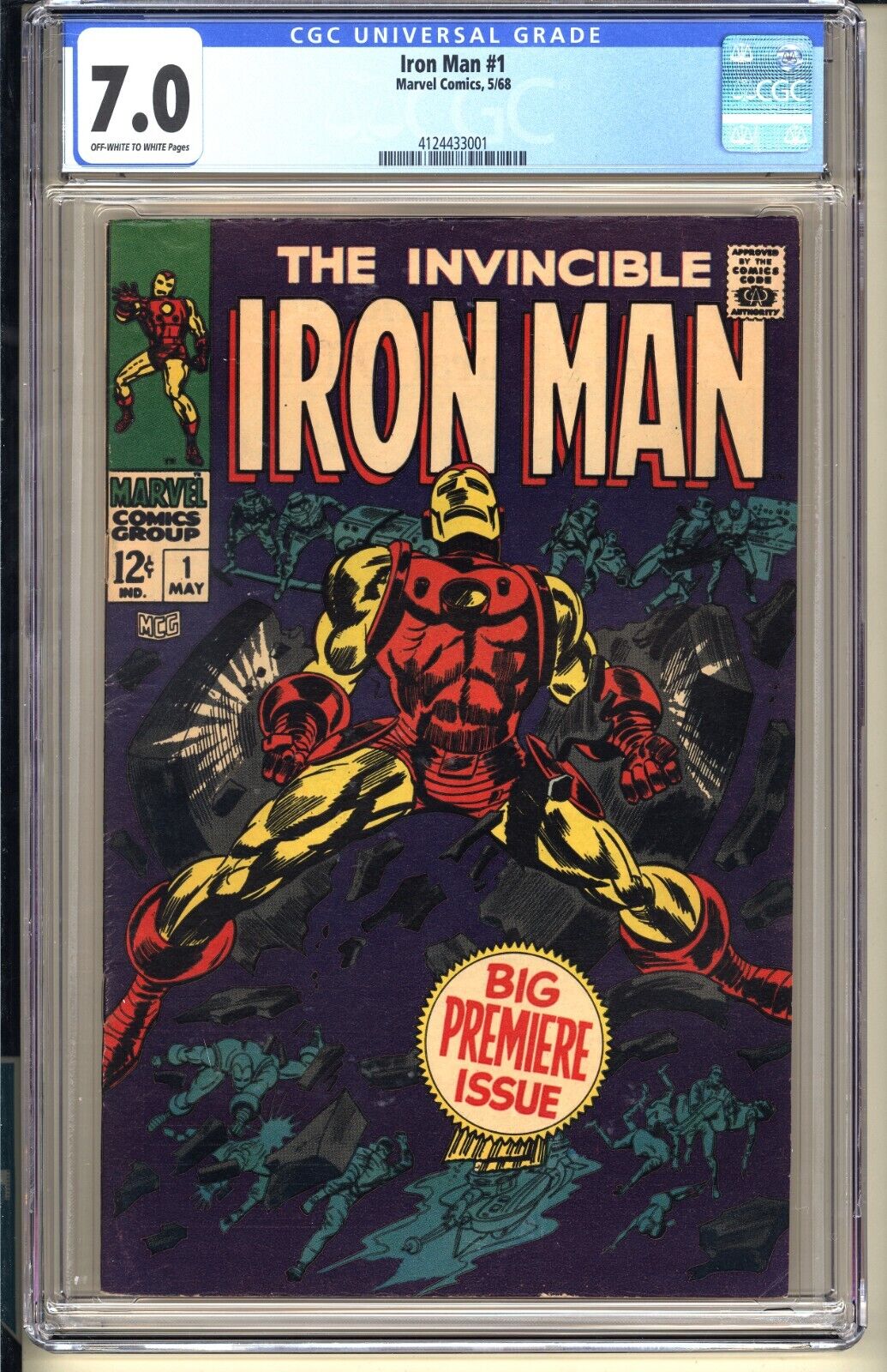 Iron Man 1  CGC 70 OWW FNVF Marvel Comics 1968 Gene Colan Silver Age Stan Lee
