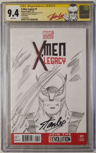 XMEN LEGACY 1 CGC SS 94 HERB TRIMPE ORIGINAL ART SKETCH  STAN LEE