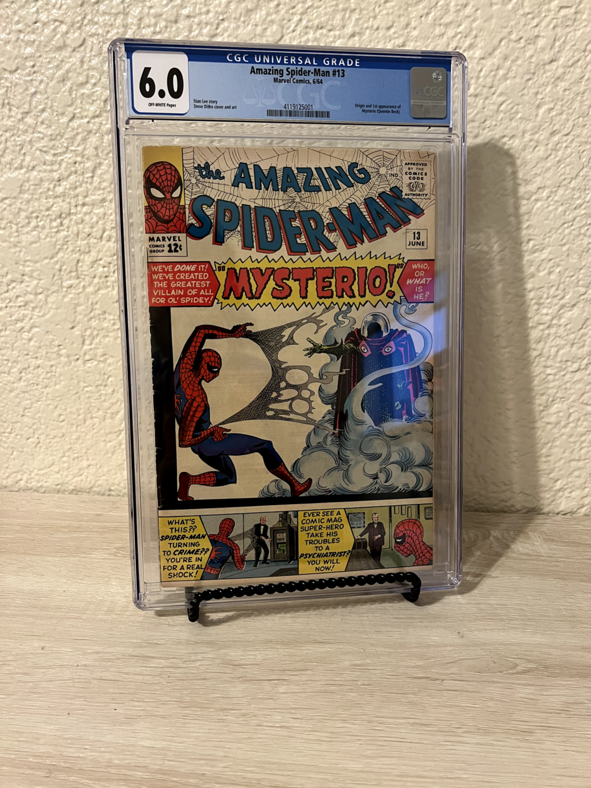 AMAZING SPIDERMAN 13 1964 CGC 60 Origin  1st Appearance of Mysterio