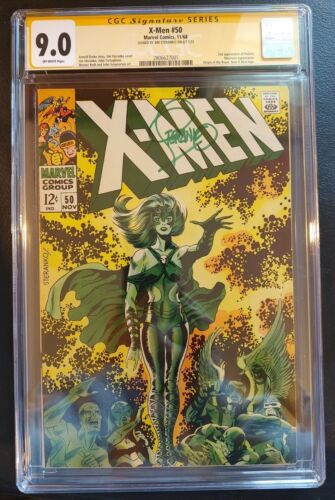 XMEN 50 CGC SS 90 OW Pages Signed By Steranko 2nd Polaris App New Logo