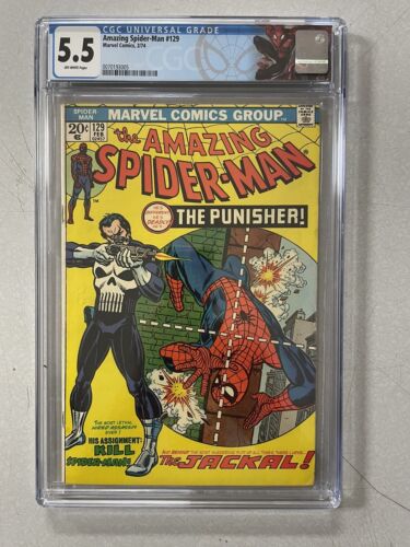 Original 274 Amazing Spiderman 129 Cgc 55 ow New Case  Label