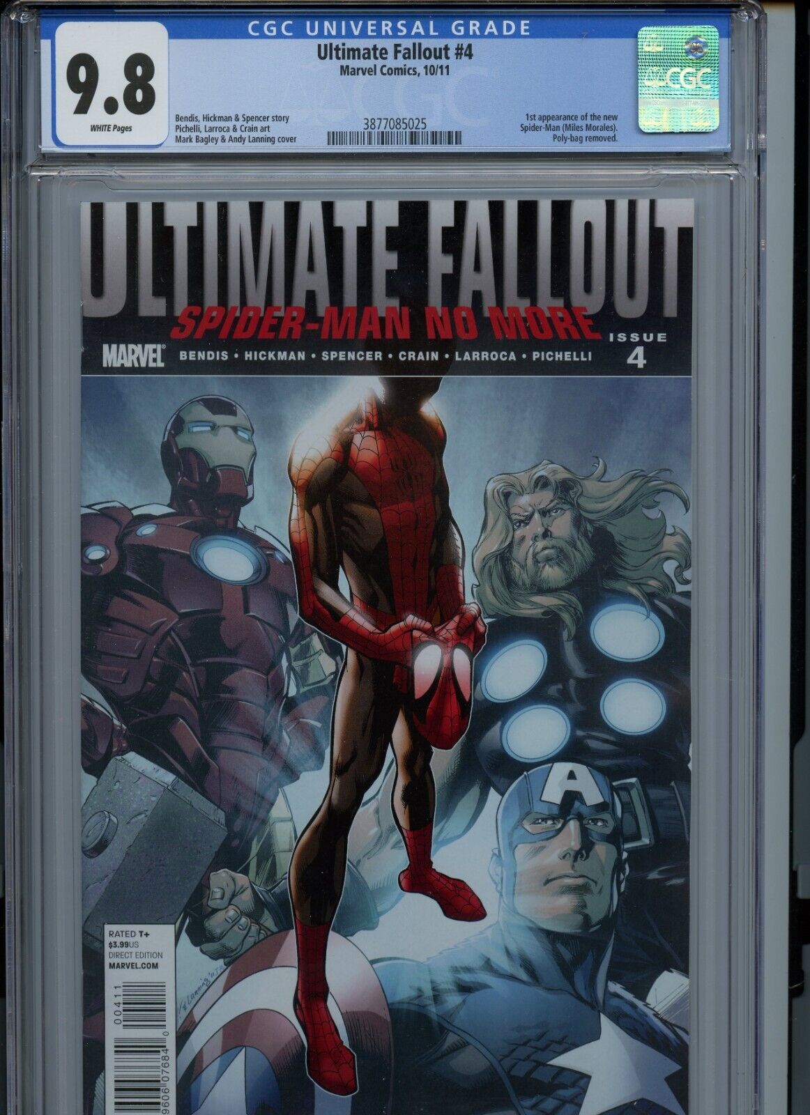 CGC 98 Ultimate Fallout 4 1st Print 1st app Miles Morales as SpiderMan