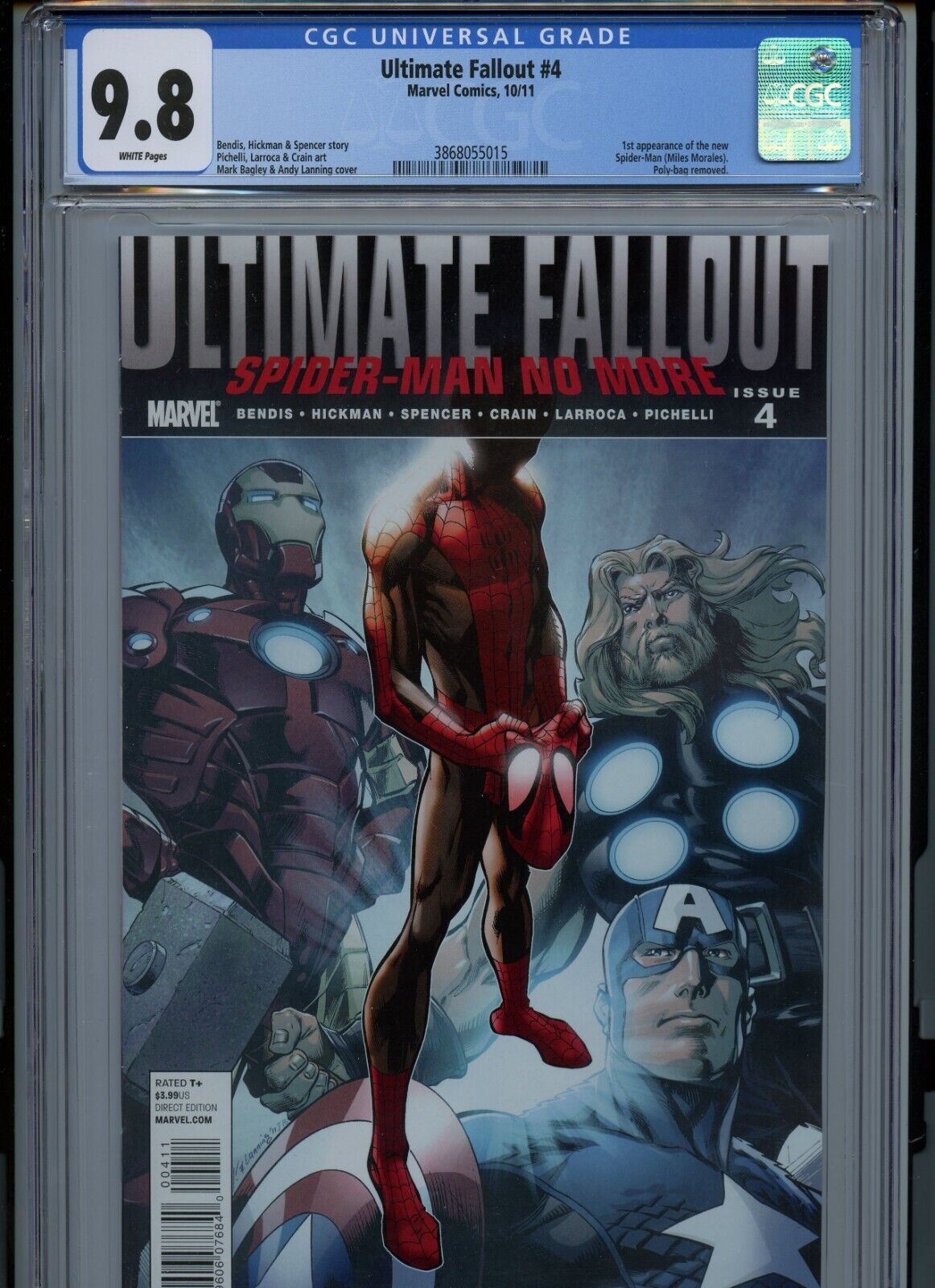 CGC 98 Ultimate Fallout 4 1st Print 1st app Miles Morales as SpiderMan