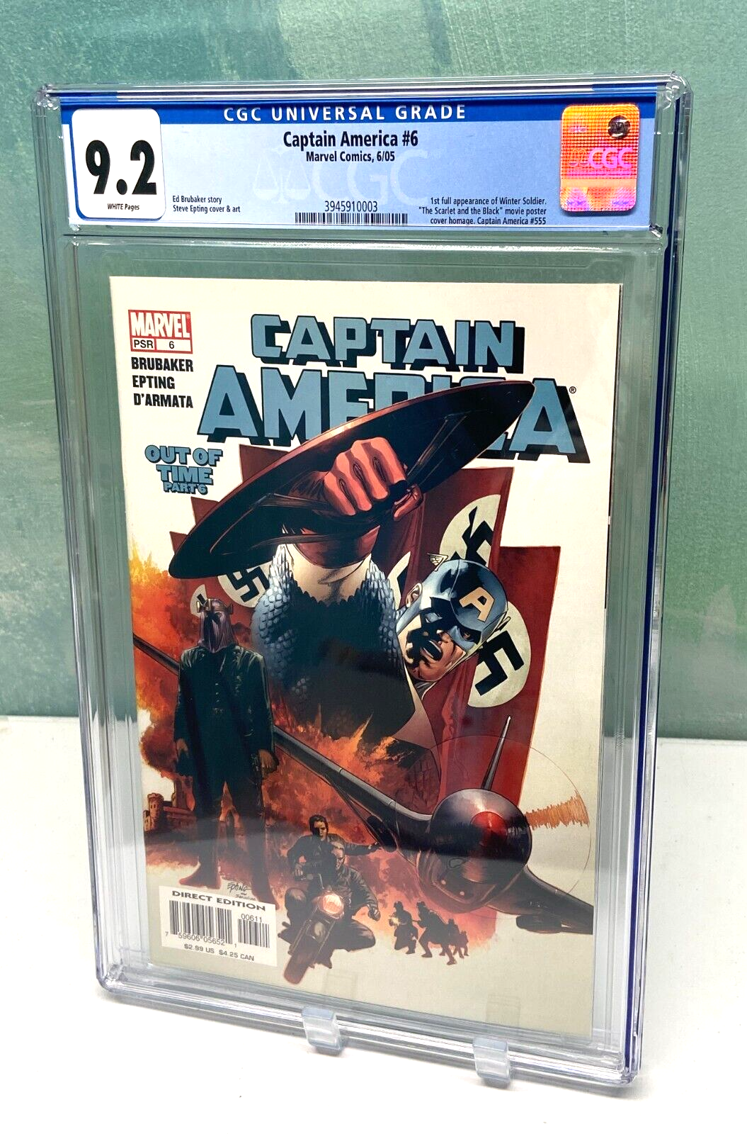 Captain America 6 CGC 92 1st Appearance of Winter Soldier White Pages
