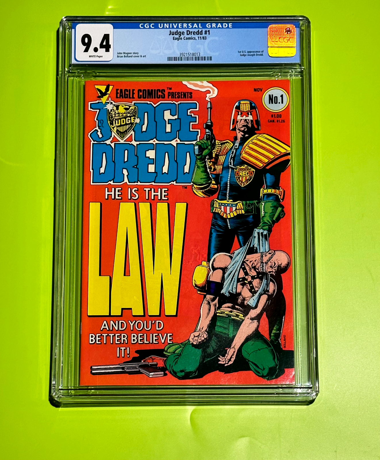 Judge Dredd 1  Eagle Comics 1983  CGC 94