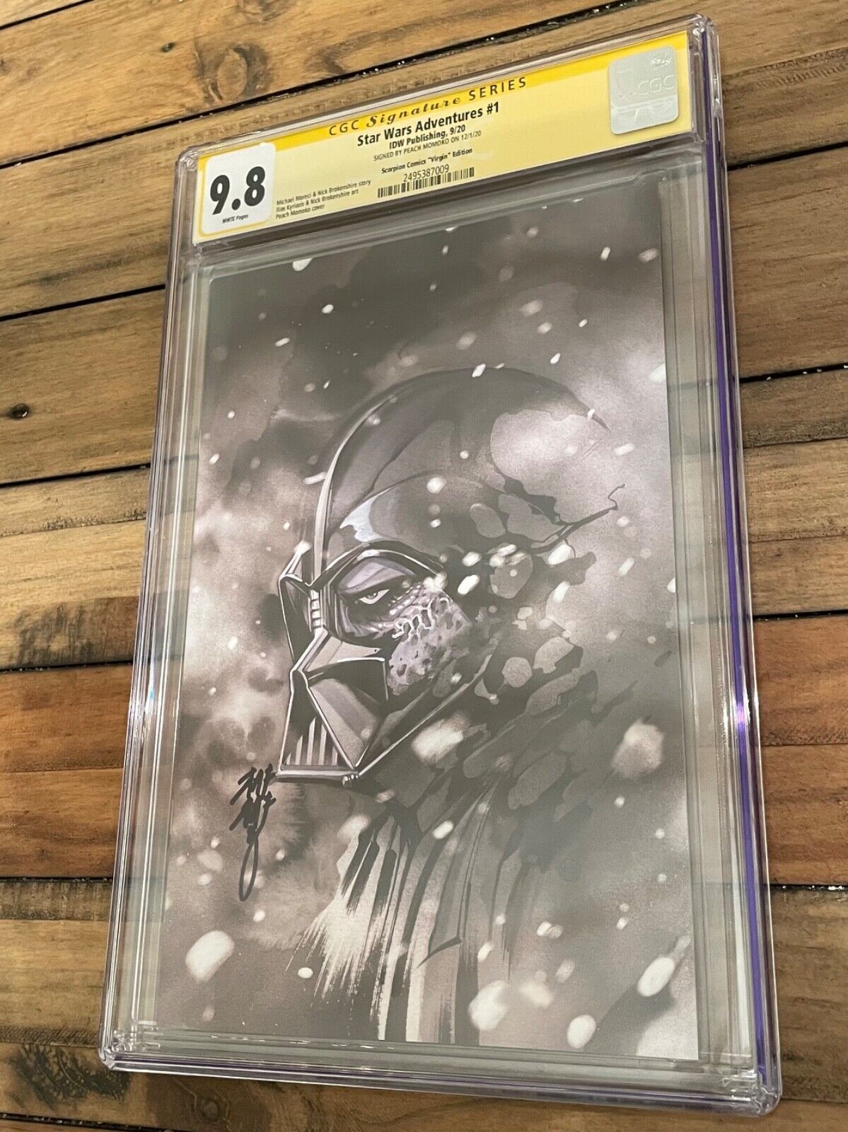 STAR WARS 1 VIRGIN VARIANT CGC SS 98 SIGNED PEACH MONOKO DARTH VADER COA MINT