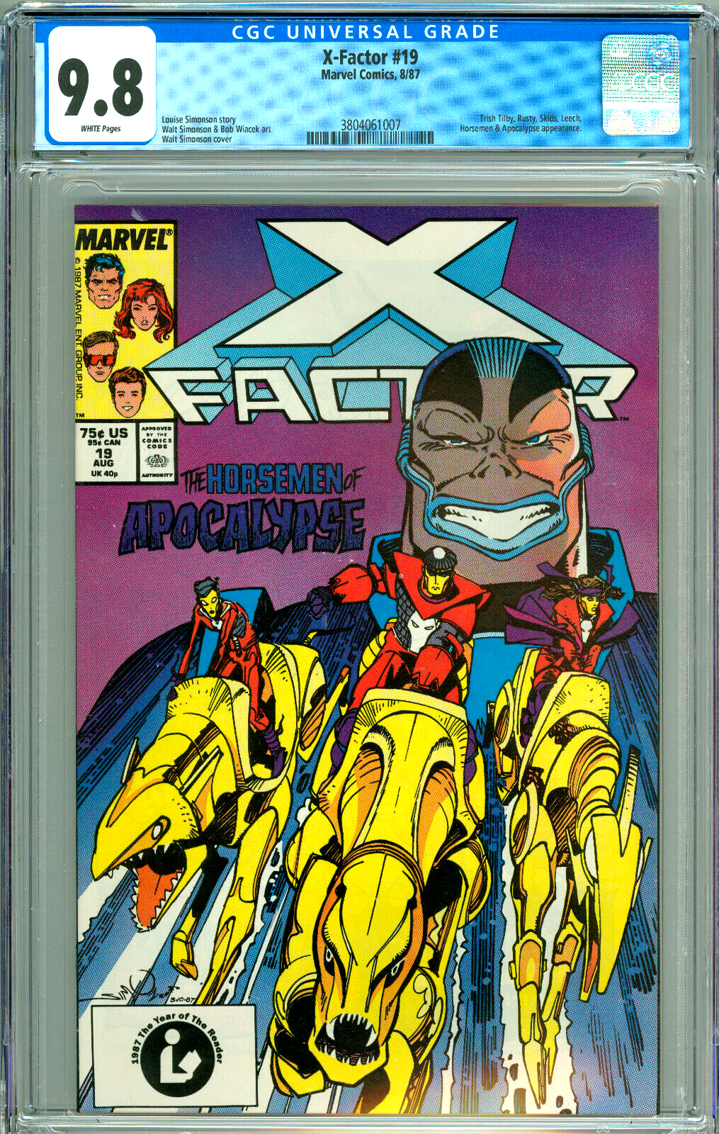 XFACTOR 19 CGC 98 WP HORSEMEN of the APOCALYPSE New CASE CopperAge MARVEL 1987