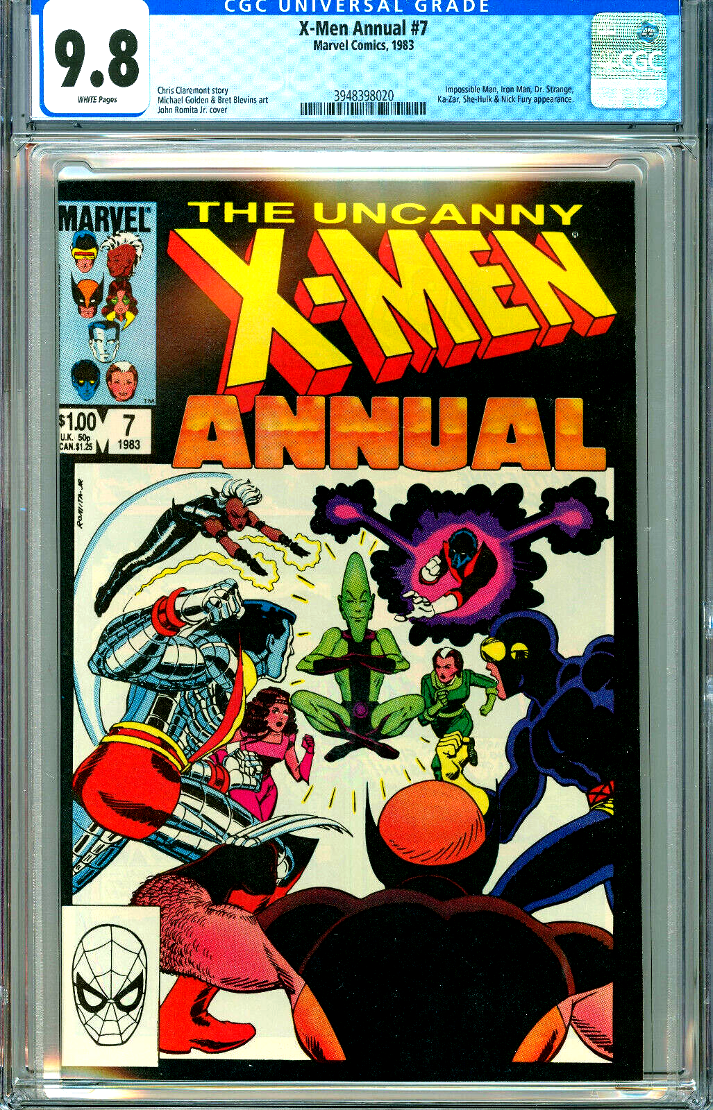 XMEN ANNUAL 7 CGC 98 WP IRON MAN DR STRANGE NICK FURY New CGC Case MARVEL 1983