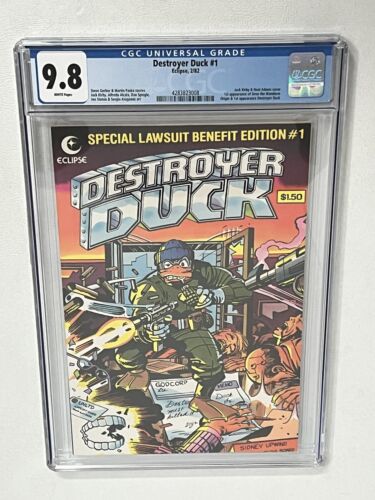 Destroyer Duck 1 Eclipse 1982 1st Appearance Groo CGC 98 WHITE Pages