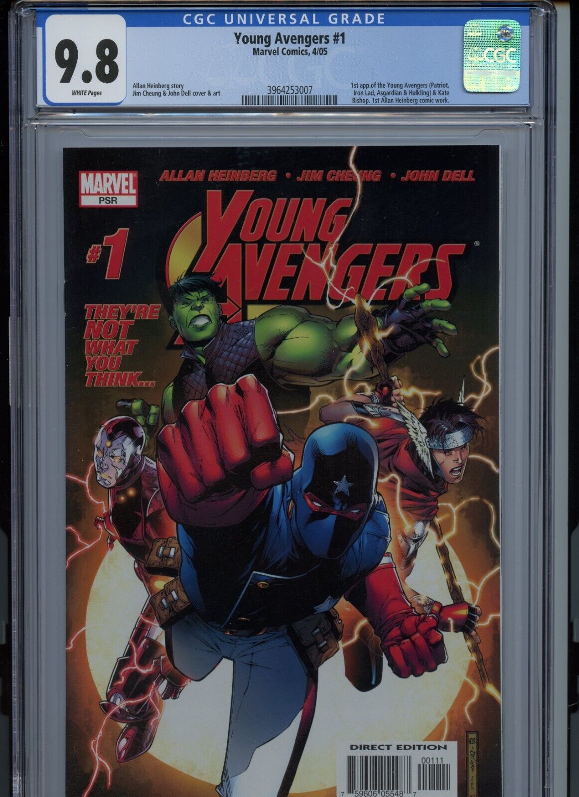 CGC 98 Young Avengers 1 1sp App of Young Avengers  Kate Bishop